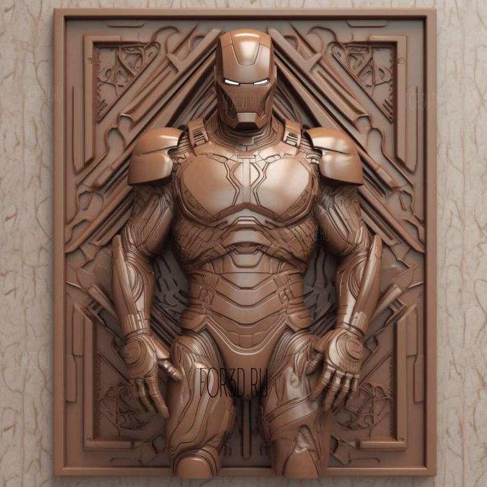 Iron Man 2 1 stl model for CNC